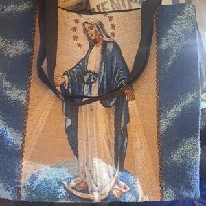 Blue and Cream Tote Bag